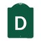 Signmission Designer Series Sign-Sign W/ Letter D, Green & White Aluminum Sign, 18" x 24", GW-1824-22958 A-DES-GW-1824-22958 - alternate 1